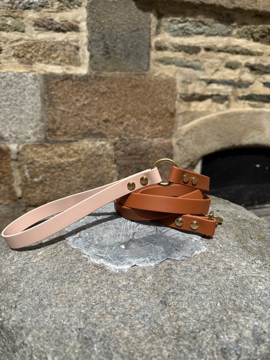 Laisse Essentielle - Camel et Nude - 1m50