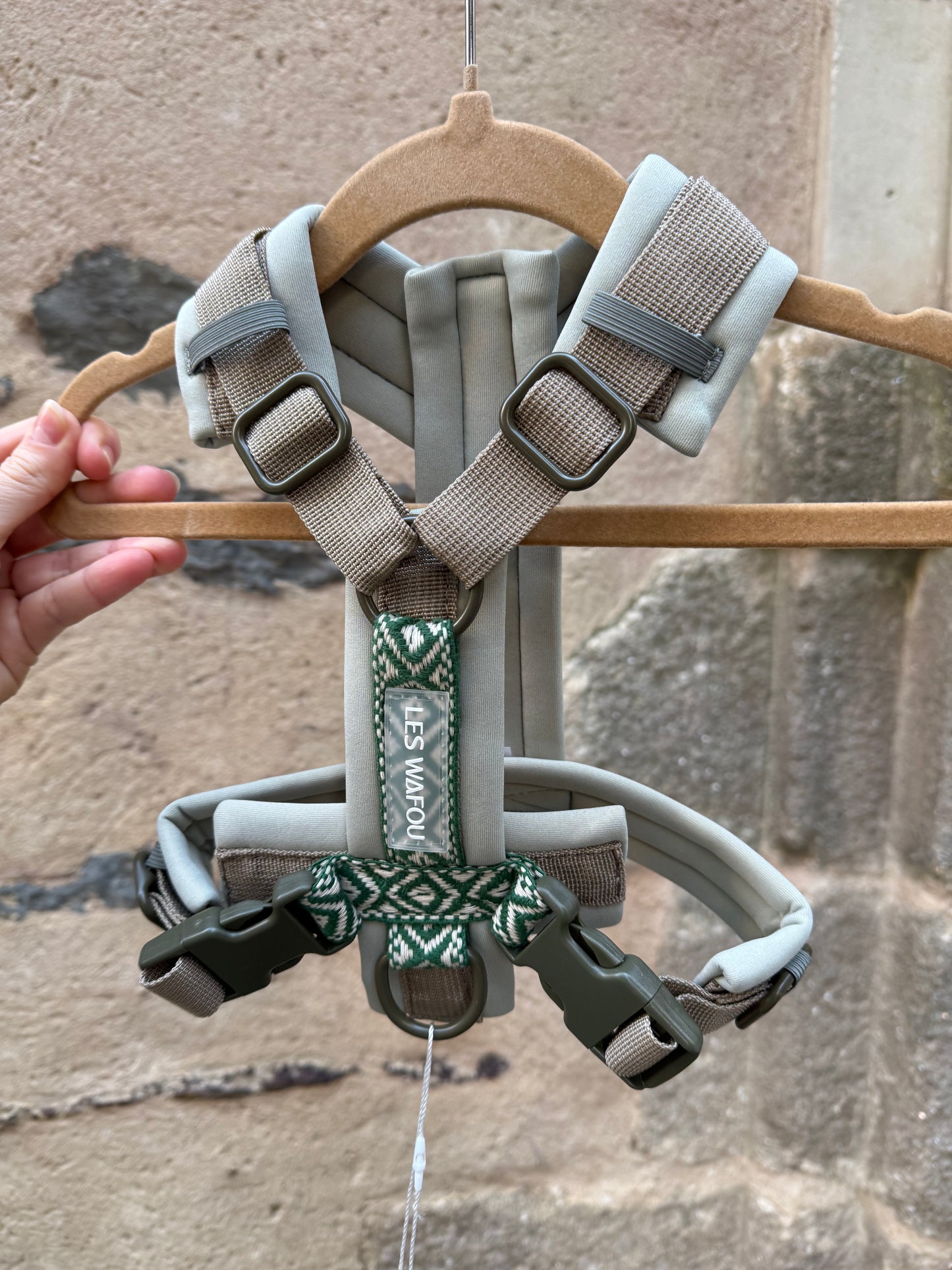 Harnais pour chien - Vert taupe - LES WAFOU