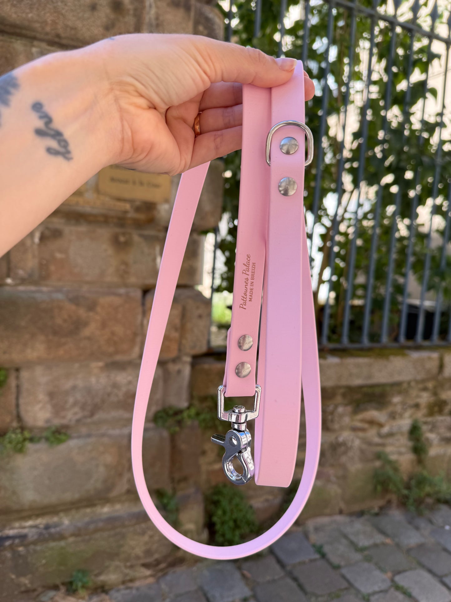 Laisse essentielle -Rose pastel- Biothane