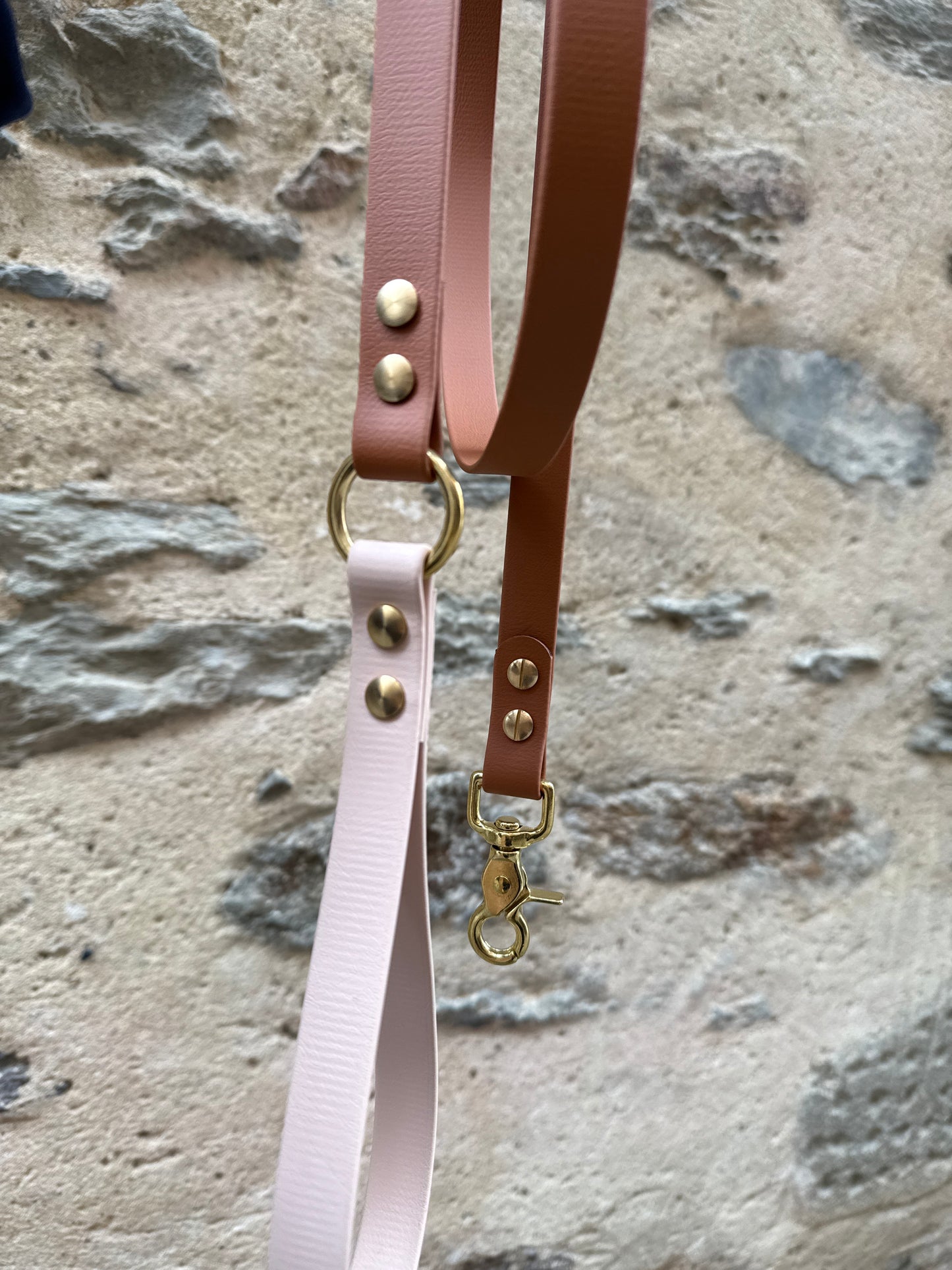 Laisse Essentielle - Camel et Nude - 1m50