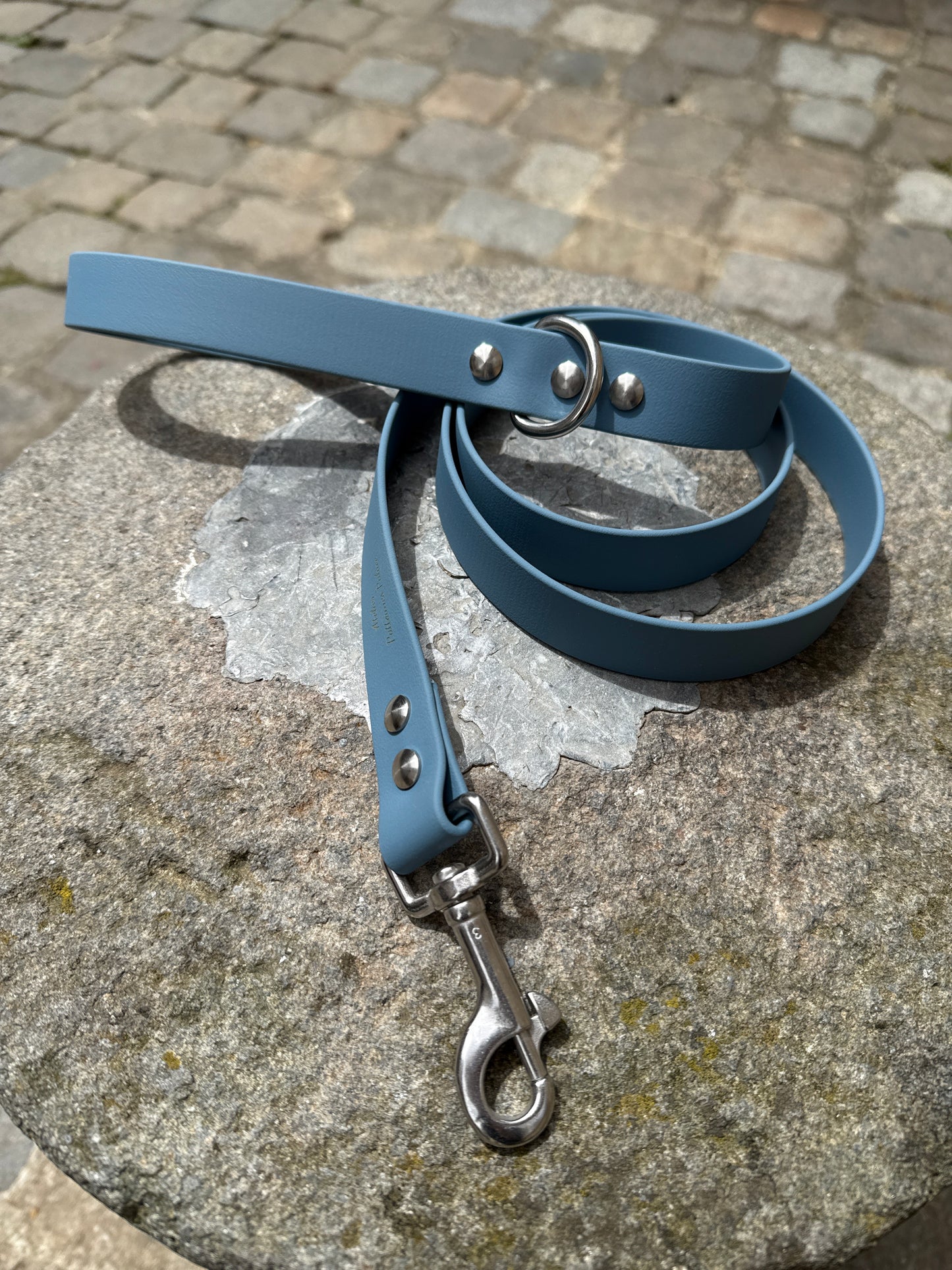 Laisse essentielle large-Biothane- Bleu Pétrole