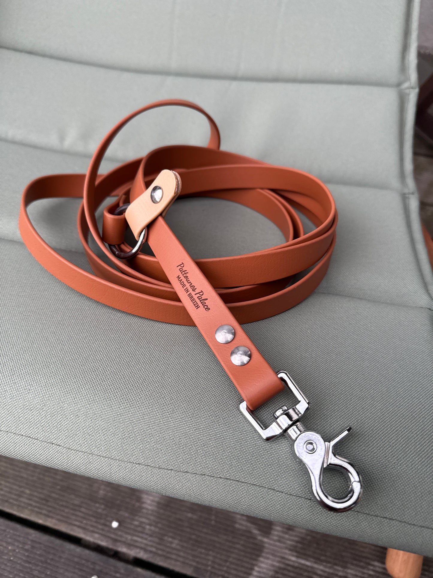 Laisse kit main libre - Biothane - Camel & Or light