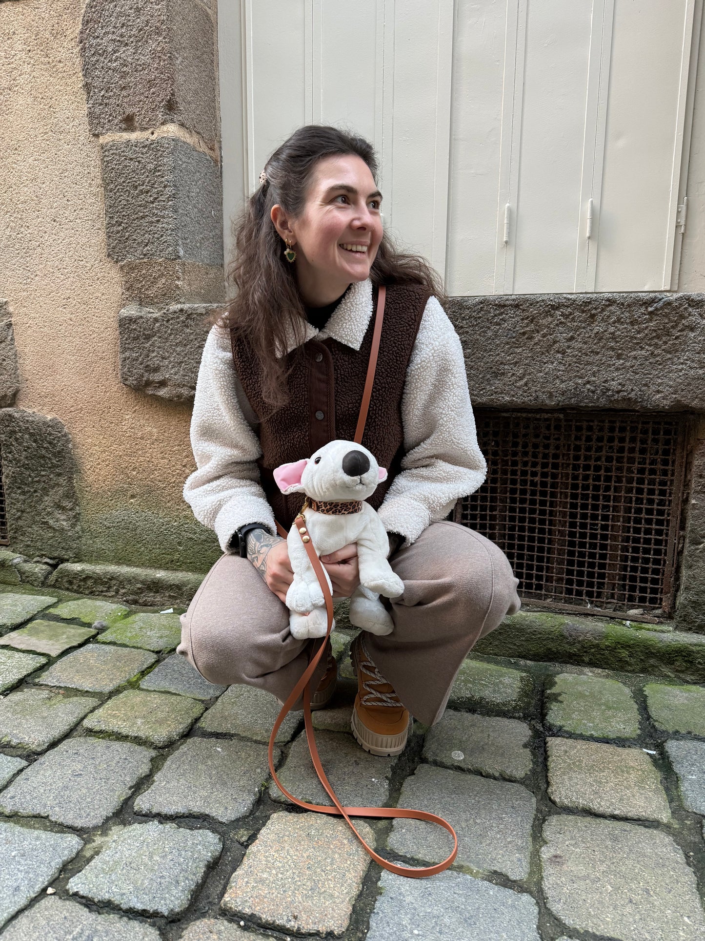 Ensemble Laisse Kit Main Libre & Collier Léopard - Petit chien