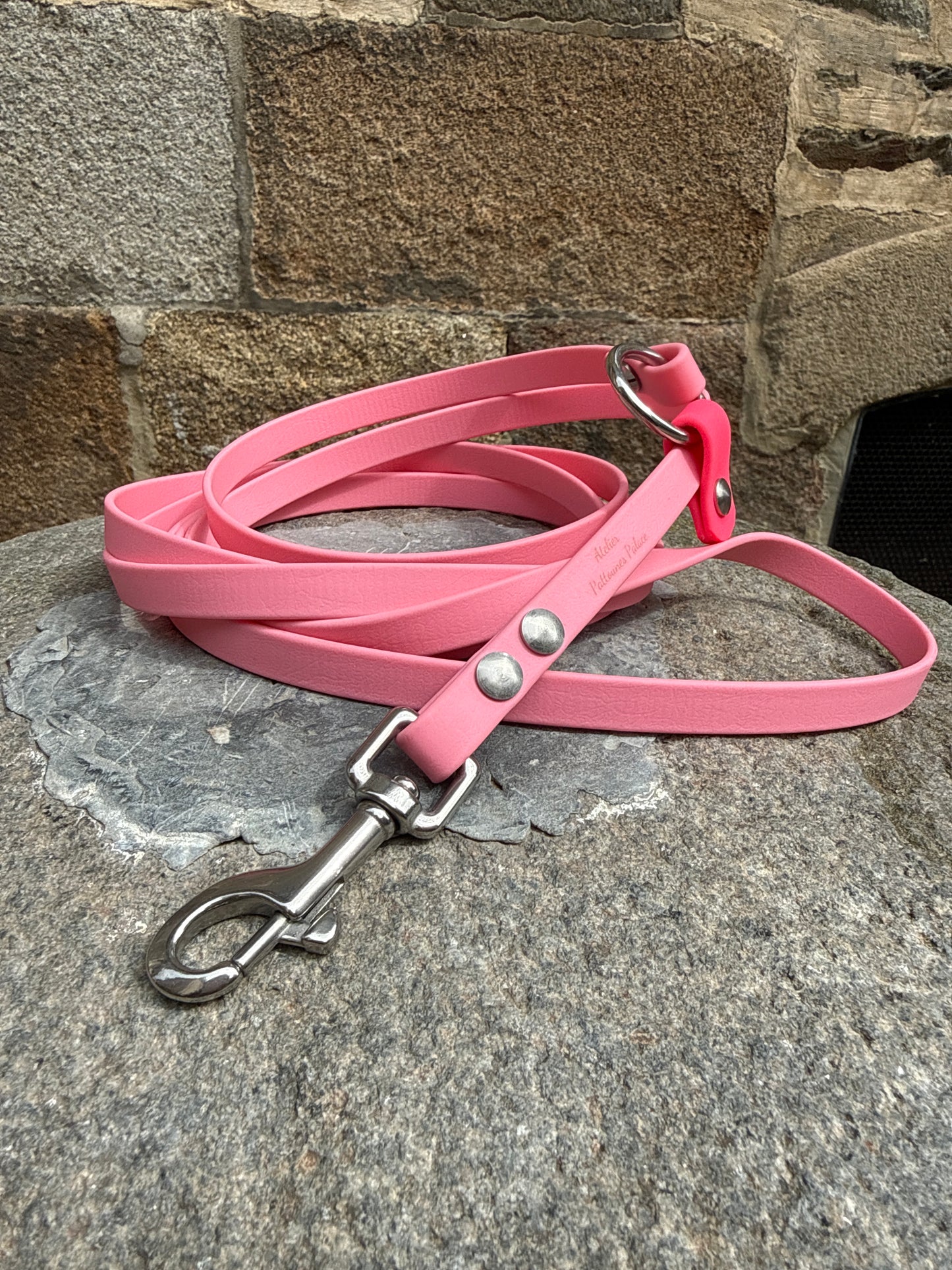 Laisse Kit Main Libre MINI -Biothane- Rose Girly et Rose néon