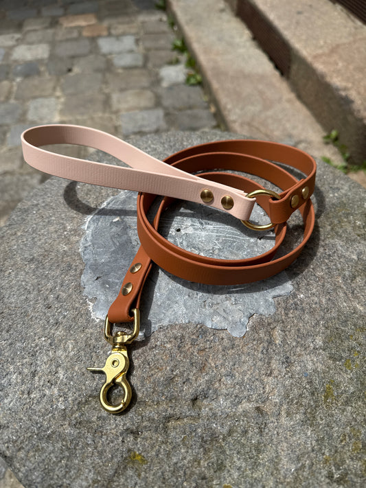 Laisse Essentielle - Camel et Nude - 1m50