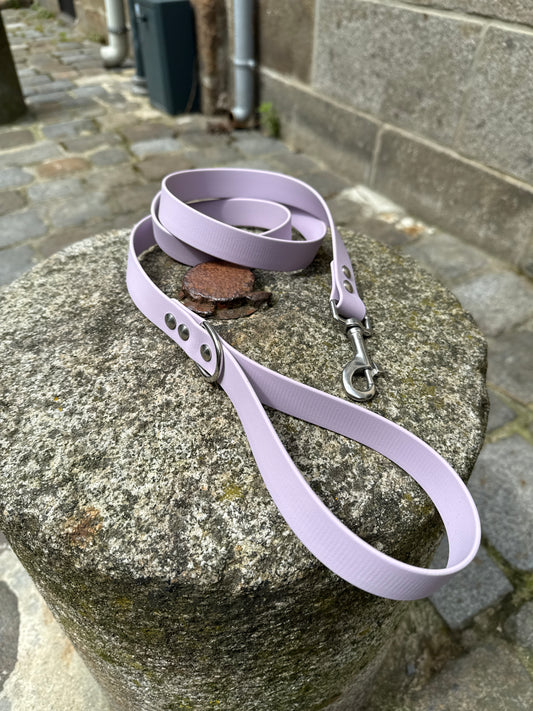 Laisse essentielle large-Biothane-Lilas