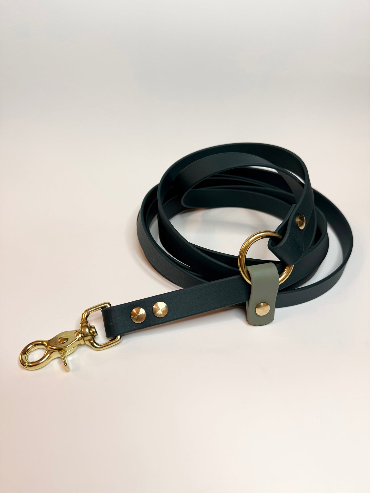 Laisse kit main libre-Biothane- vert sapin et vert sauge