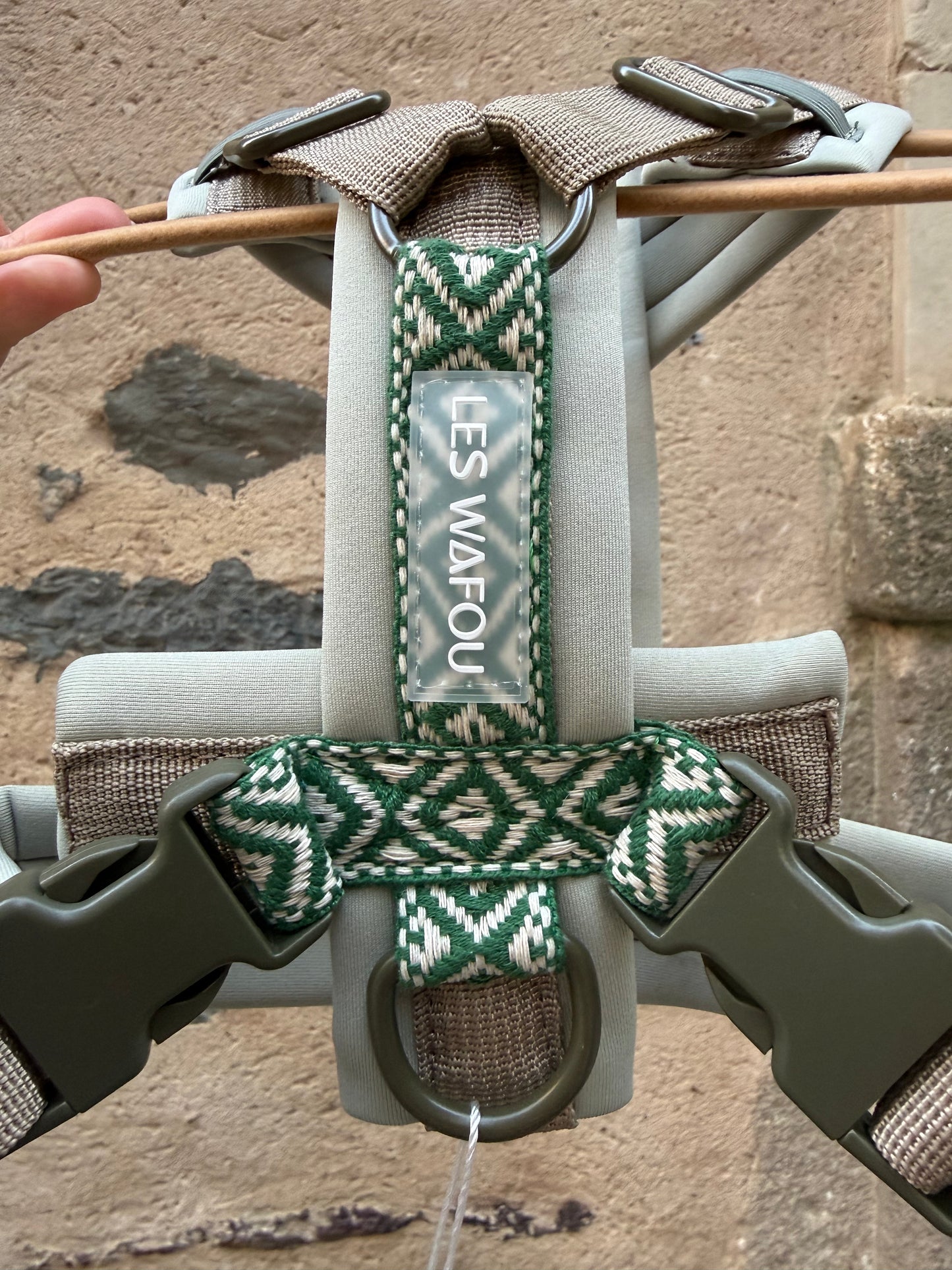 Harnais pour chien - Vert taupe - LES WAFOU