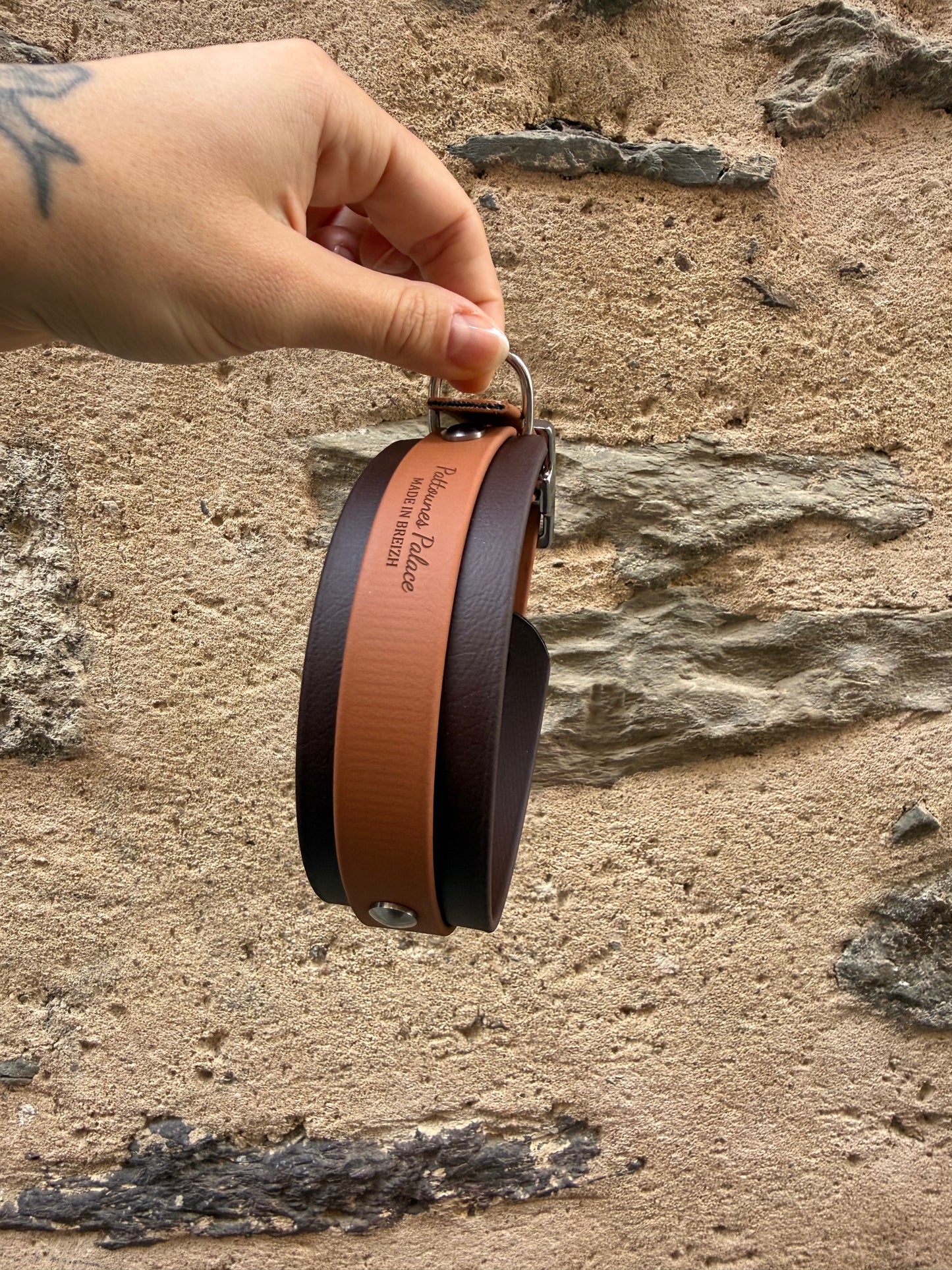 Collier Duo large en Biothane
