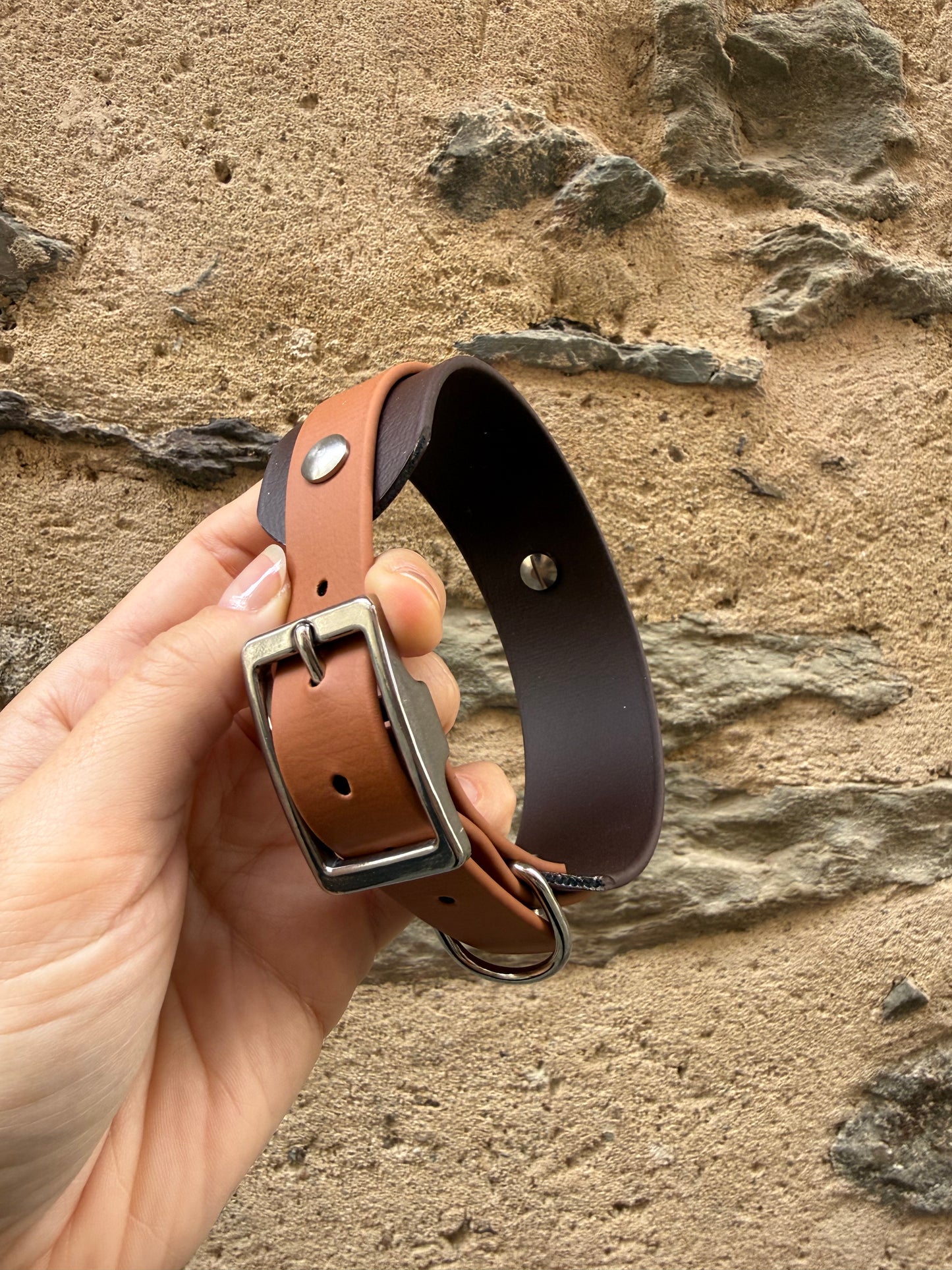 Collier Duo large en Biothane