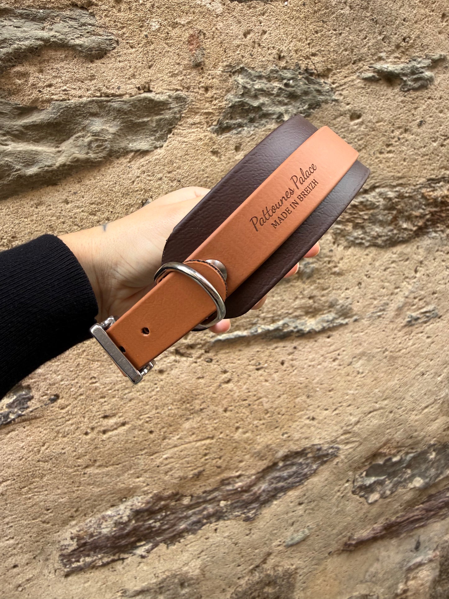 Collier Duo large en Biothane