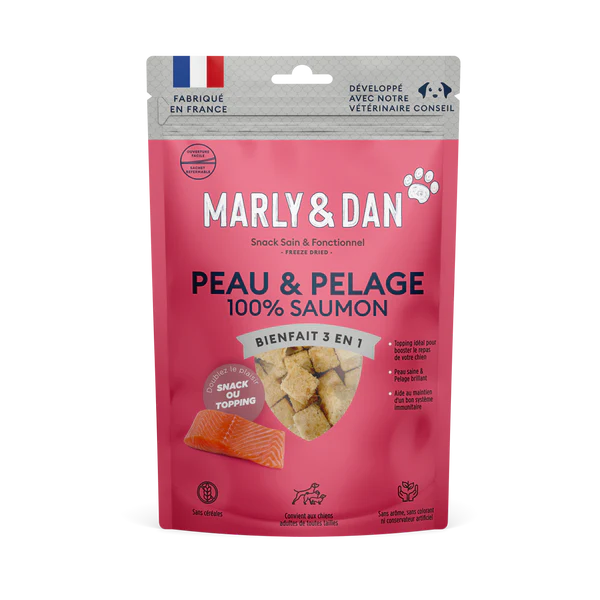 Peau & Pelage 100% saumon Marly & Dan